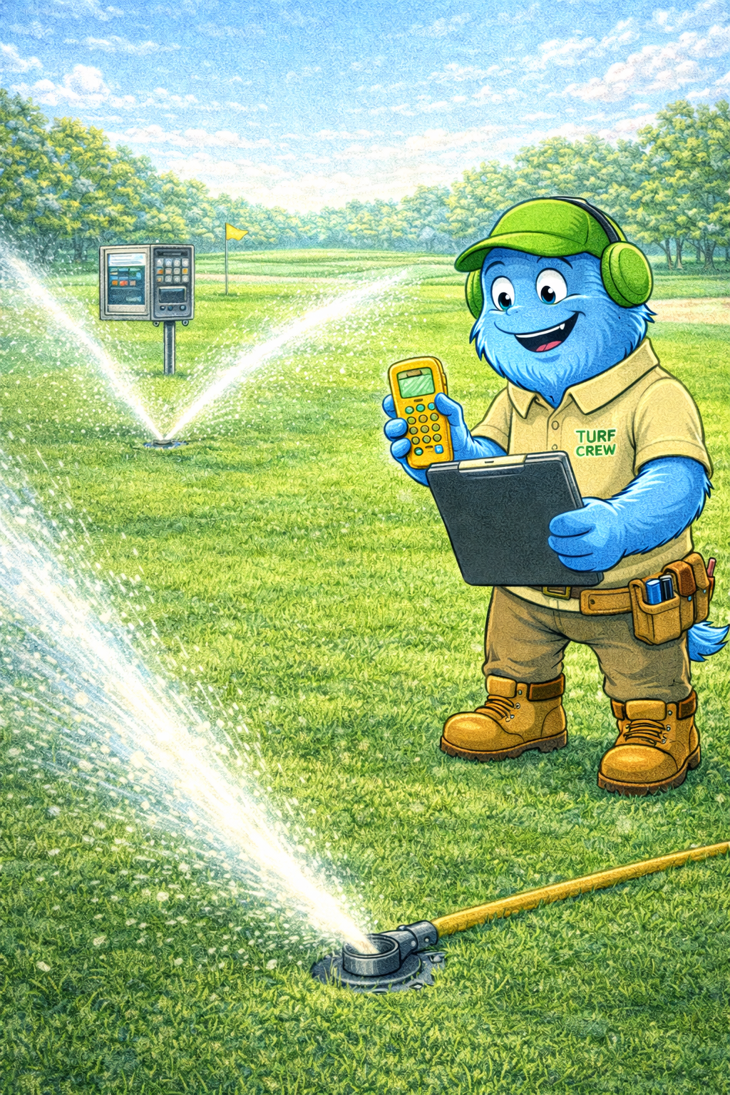 Irrigation Check on the Green